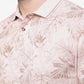 Peach Printed Slim Fit Polo T-Shirt | Greenfibre