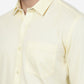 Pastel Yellow Solid Smart Fit Semi Casual Shirt | Greenfibre