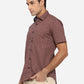 Nutmeg Brown Printed Smart Fit Casual Shirt | Greenfibre