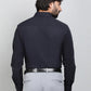 Navy Blue Solid Slim Fit Formal Shirt | Greenfibre