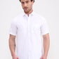 White Solid Smart Fit Semi Casual Shirt | Greenfibre