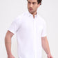 White Solid Smart Fit Semi Casual Shirt | Greenfibre