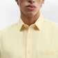 Yellow Printed Slim Fit Casual Shirt | Greenfibre