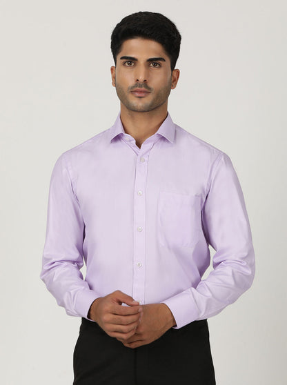 Purple Solid Slim Fit Formal Shirt | Greenfibre