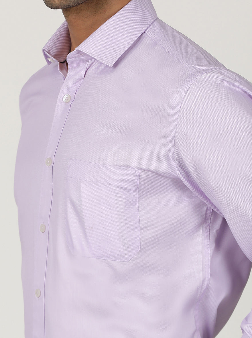 Purple Solid Slim Fit Formal Shirt | Greenfibre