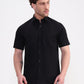 Black Solid Smart Fit Semi Casual Shirt | Greenfibre
