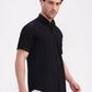 Black Solid Smart Fit Semi Casual Shirt | Greenfibre