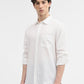 Snow White Solid Slim Fit Casual Shirt | Greenfibre