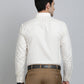Light Yellow Checked Slim Fit Formal Shirt | Greenfibre
