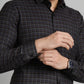 Brown & Blue Checked Slim Fit Formal Shirt | Greenfibre