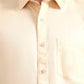 Light Yellow Solid Smart Fit Semi Casual Shirt | Greenfibre