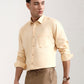 Light Yellow Solid Smart Fit Semi Casual Shirt | Greenfibre