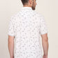 White Printed Slim Fit Polo T-Shirt | JadeBlue