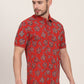 Rust Printed Slim Fit Polo T-Shirt | JadeBlue