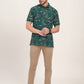 Bottol Green Printed Slim Fit Polo T-Shirt | JadeBlue