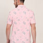 Pink Printed Slim Fit Polo T-Shirt | JadeBlue