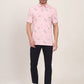 Pink Printed Slim Fit Polo T-Shirt | JadeBlue
