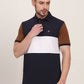 Multicolor Striped Slim Fit Polo T-Shirt | JadeBlue