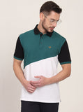 Multicolor Striped Slim Fit Polo T-Shirt | JadeBlue