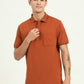 Brown Solid Slim Fit Polo T-Shirt | Greenfibre