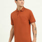 Brown Solid Slim Fit Polo T-Shirt | Greenfibre