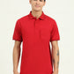 Red Solid Slim Fit Polo T-Shirt | Greenfibre