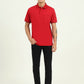 Red Solid Slim Fit Polo T-Shirt | Greenfibre