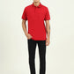 Red Solid Slim Fit Polo T-Shirt | Greenfibre