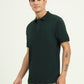 Bottle Green Solid Slim Fit Polo T-Shirt | Greenfibre