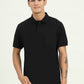 Black Solid Slim Fit Polo T-Shirt | Greenfibre