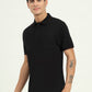 Black Solid Slim Fit Polo T-Shirt | Greenfibre