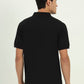 Black Solid Slim Fit Polo T-Shirt | Greenfibre