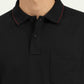 Black Solid Slim Fit Polo T-Shirt | Greenfibre