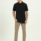 Black Solid Slim Fit Polo T-Shirt | Greenfibre