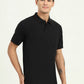 Black Solid Slim Fit Polo T-Shirt | Greenfibre