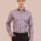 Brown Printed Slim Fit Party Wear Shirt | Greenfibre