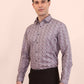 Brown Printed Slim Fit Party Wear Shirt | Greenfibre