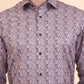 Brown Printed Slim Fit Party Wear Shirt | Greenfibre