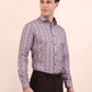 Brown Printed Slim Fit Party Wear Shirt | Greenfibre