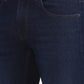 Dark Blue Solid Narrow Fit Jeans | Greenfibre