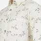 Off White Printed Slim Fit Casual Shirt | Greenfibre