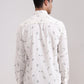 White Printed Smart Fit Semi Casual Shirt | Greenfibre