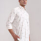 White Printed Smart Fit Semi Casual Shirt | Greenfibre
