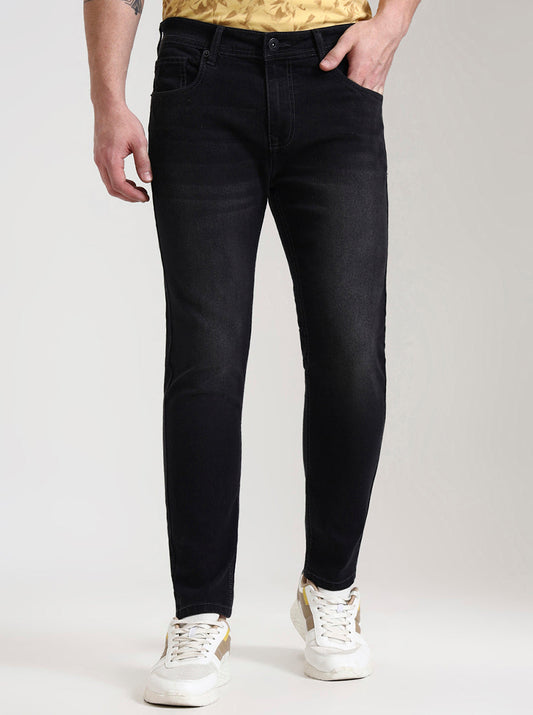 Charcoal Grey Washed Urban Fit Jeans | Greenfibre