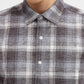 Dark Grey Checked Slim Fit Casual Shirt | Greenfibre