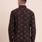 Dark Brown Printed Slim Fit Casual Shirt | Greenfibre