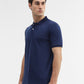 Indigo Blue Checked Slim Fit Polo T-Shirt | Greenfibre