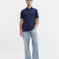 Indigo Blue Checked Slim Fit Polo T-Shirt | Greenfibre