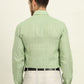 Green Striped Regular Fit Formal Shirt | JadeBlue