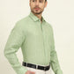 Green Striped Regular Fit Formal Shirt | JadeBlue